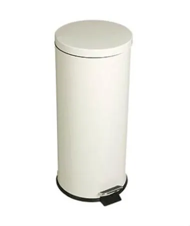 Pedalhink, vitlackerat stål, med läckagesäker innerhink, 30,3 L