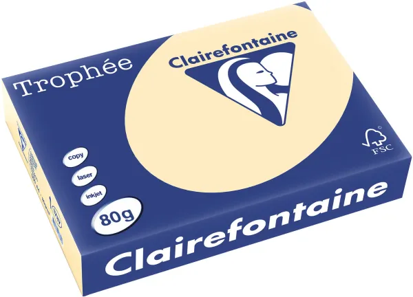 Q-connect Trophee kopieringspapper A4 80g pastellgul