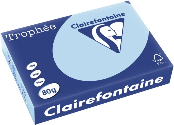 Q-connect Trophee kopieringspapper A4 80g pastellblå 500 ark