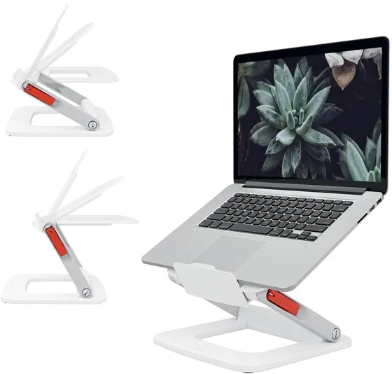 Leitz Ergo justerbar multivinklad laptopstativ, 63 % återvunnen plast, vit